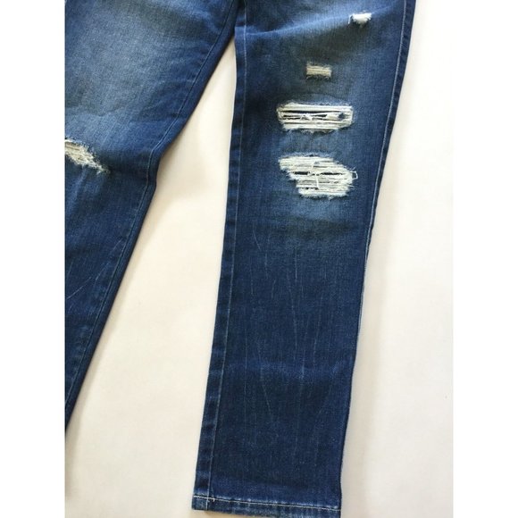 Guess Women’s Relaxed  Boy Fit Jeans Destroy Patched Details Size 26 - Picture 4 of 12